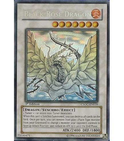 Amazon.com: Yu-Gi-Oh! - Black Rose Dragon (CSOC-EN039